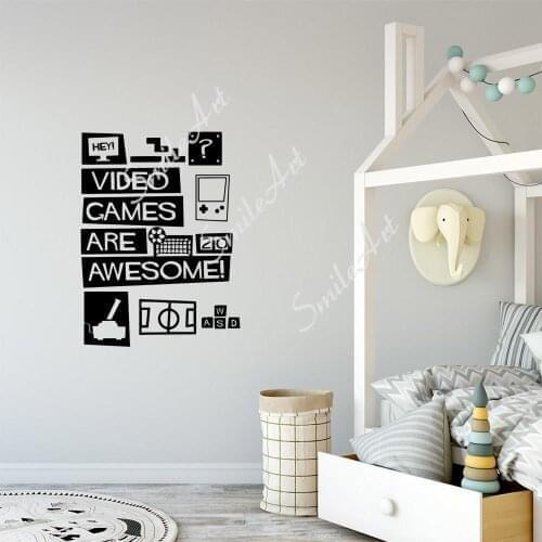 New Design Gamepad combination Wall Sticker Pvc Wall Art Stickers Modern Fashion Wallsticker For Kids Rooms Vinyl Mural Decal
