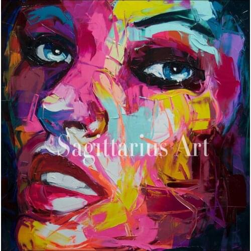 Handmade Hand painted Modern Francoise Nielly Abstract Wall Decor Untitled 102 Oil Painting Artwork Canvas Painting Fine Art