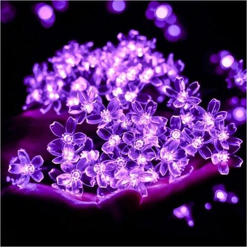 Cherry Blossom Led Holiday Fairy Waterproof Garlands String Light 6/10/20/50M PLUG Powered Decoration Christmas Festoon Bedroom