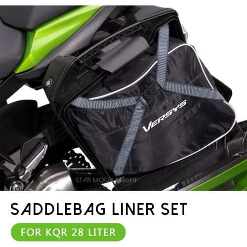Motorcycle Hard Saddlebag Liner Set Bag Saddle Inner Bags luggage bags For Kawasaki Versys 1000 650 2015 - 2021 For KQR 28L