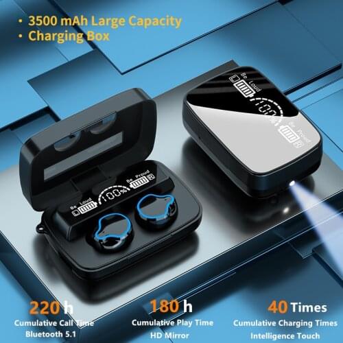 TWS Bluetooth-compatible Earphones Wireless Headphones with Mic Sports Waterproof Touch Control Wireless Earbuds Headsets Fone