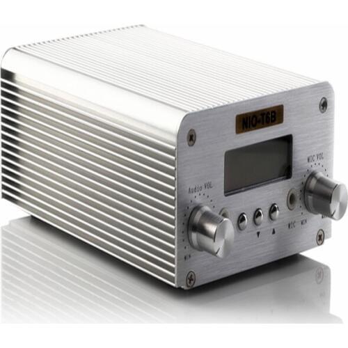 Free Shipping Professional NIO-T6B 6W FM Power Amplifier Professional Transmitter for Workshop Broadcasting