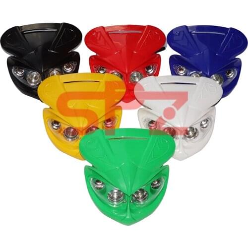 Off-road motorcycle modified accessories suitable for flying eagle Apollo small high game four-eyes grimace LED headlights