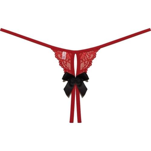 XS S M L XL XXL XXXL Size Black Red Color Crotchless Open Crotch Sexy Lingerie Peekaboo Lace Underwear G string Thongs For Women