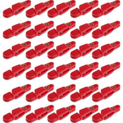 30Pcs Heavy Tension Snap Release Clip for Weight Planer Board Kite Red Fishing Accessories Tools Set