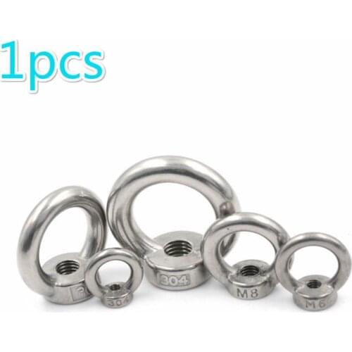 1pcs M5 / M6 / M8 / M10 / M12 Stainless steel Lifting eye nuts/screw Ring eyebolt Ring hooking nut screws
