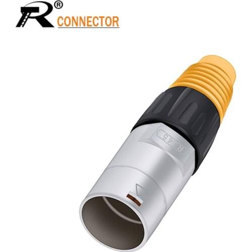 1Pc RJ45 Aviation Male Socket Plug Ethernet RJ45 Connector Industrial LED Display Outdoor Signal Network Panel Mount
