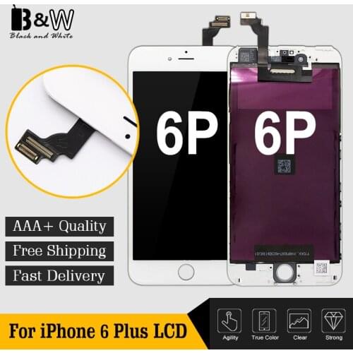100pcs/lot Wholesale Factory Price Fast Dispatch No Dead Pixel Quality 5.5 For iPhone 6 Plus LCD Black White Individual Package