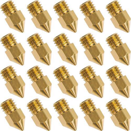 20 PCS 3D Printer Nozzle 0.4mm MK8 Extruder Head for Creality Cr10