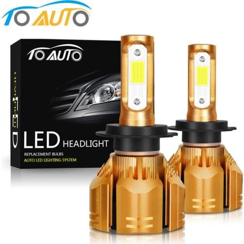 2pcs Car Headlight H1 H3 H4 H7 H11 LED HB3 9005 HB4 9006 H13 9004 9007 9012 LED Bulbs 6000K 10000LM Automotive 12V 24V