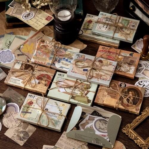 60Pcs Plant Astrology Mix Material Paper Junk Journal Planner Craft Paper Scrapbooking Vintage Decorative DIY Craft Photo Albums
