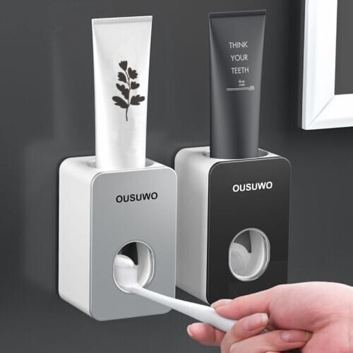 Automatic Toothpaste Dispenser Wall Mounted Stand Home Dust-proof Toothpaste Lazy Dispenser Bathroom Accessories