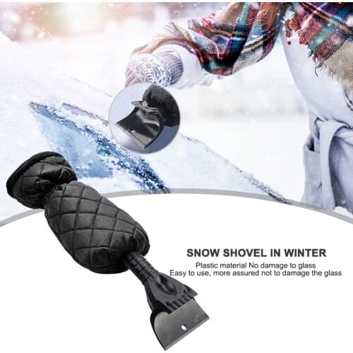 Car Ice Scraper Winter Car Windshield Snow Shovel Cleaning Removal with Gloves for Outdoor Parts Personal Car Snow Set