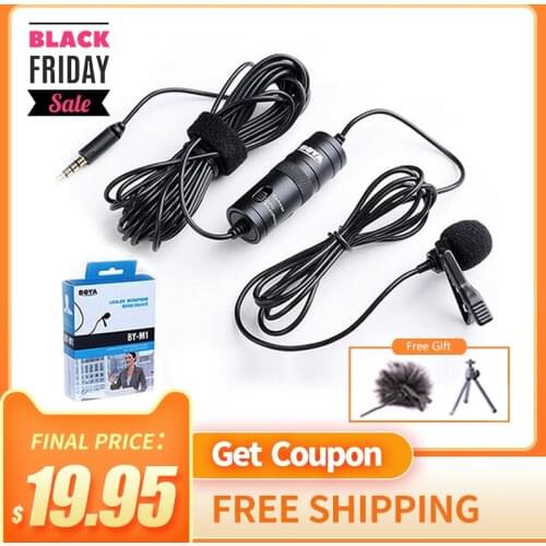 BOYA BY-M1 3.5mm Microphone or iPhone Smartphone Canon Nikon DSLR Camera Video Mic Recorder f3.5mm Microfone PK BOYA BY M1