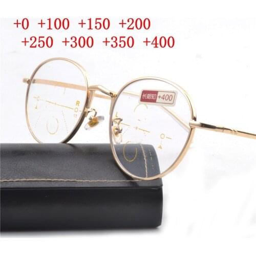 Brand Progressive Multifocal Lens Round Reading Glasses Men Presbyopia Hyperopia Bifocal Glasses Sun Photochromic eyeglasses NX
