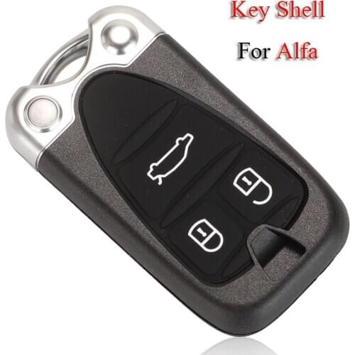 Kutery Car Key Shell For Alfa Romeo 159 156 Giulietta Brera Spider GT 3 Buttons With Uncut Blade Remote Key Case Cover