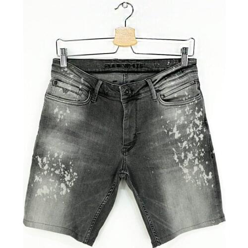 Pure W. Splash Mens Denim Shorts Gray