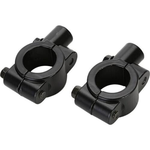 1pcs 8mm 10mm 7/8" Black Aluminum Motorcycle Rearview Handlebar Mirror Mount Holder Adapter Clamp Base Universal