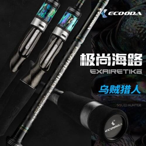 ECOODA EESQ EGI Rod 1.98m 2.29m 2.54m 2.59m FUJI Parts M ML Power PE 0.4-1.2# Boat Throwing Squid Rod Squid Hunter Fishing Rods