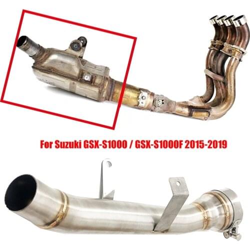 GSXS1000 GSX S1000F Stainless Steel Decat Race Eliminator Exhaust Link Pipe For Suzuki GSX-S 1000 / F 2015 2016 2017 2018 2019