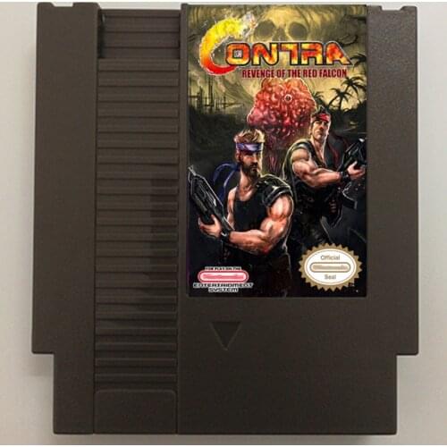 Contra Revenge Of The Red Falcon Nes Card For 72 Pin 8 Bit Game Player