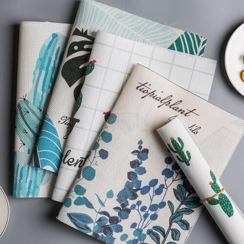 45x30cm Table Mat Northern European-Style Placemat Table Insulation Pad-Style Household Western Pad PVC Waterproof Mat