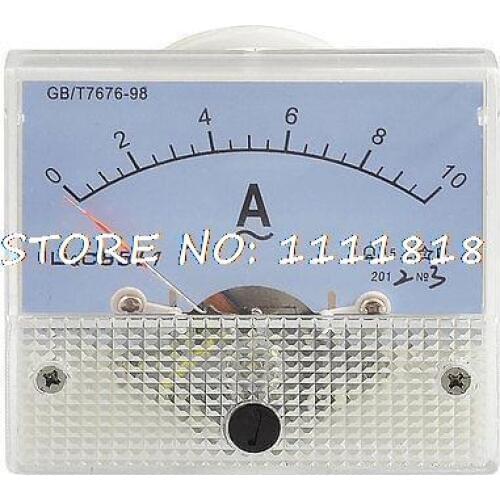Square Shaped Current Testing AC 0-10A Ampere Panel Meter Gauge