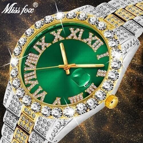 MISSFOX Fashion Mens Watches Top Brand Luxury WristWatch Quartz Clock Green Watch Men Waterproof Chronograph Relogio Masculino
