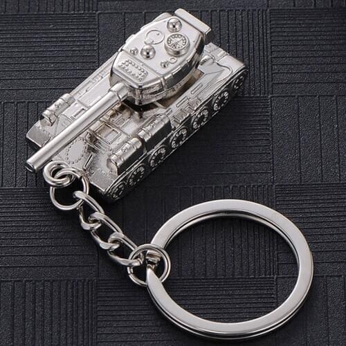 Fashion Creative Mens Car Pendant Personality Tank World Keychain Waist Hanging Fashionable cute keychain as a gift for friends