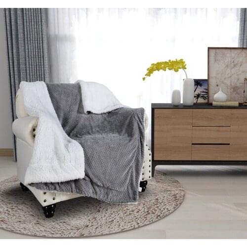 New lamb wool blanket double thick pineapple grid flannel blanket blanket coral fleece blanket gift