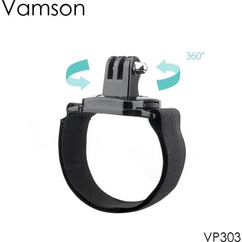 Vamson 360 Degree Rotation Velcro Wrist Strap Accessories for Yi 4K for Go Pro Hero 9 8 7 6 5 4 3+ Motion Camera VP303