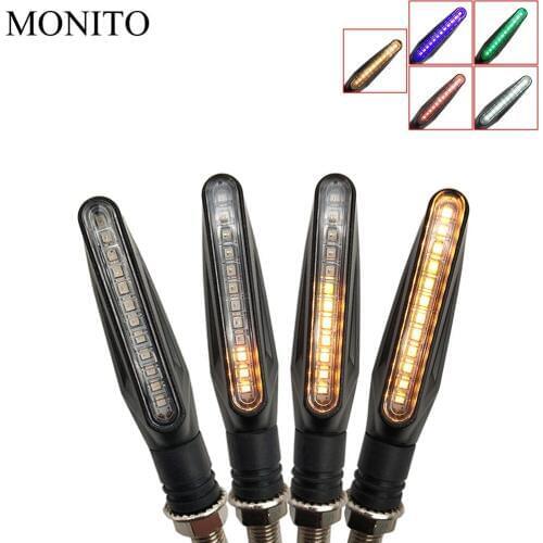 Motorcycle Turn Signals LED Lights Flowing Water Flicker Flashers For BMW R1200S R1200ST R1150RT F650CS R1100S R1150R S1000RR