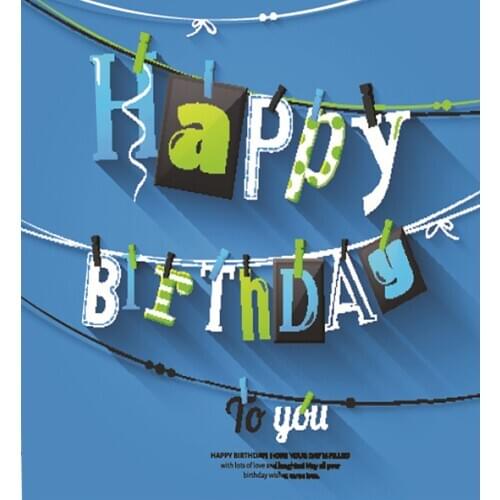 VinylBDS Floral Backgrounds Happy Birthday To You For Children Kate Background Backdrop