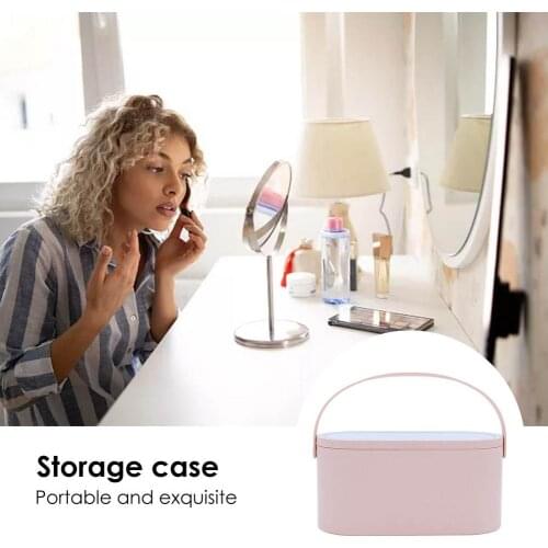 High Capacity Makeup Bag Waterproof Travel Makeup Storage Bag with LED Lighted Mirror Portable Cosmetic Makeup Cases