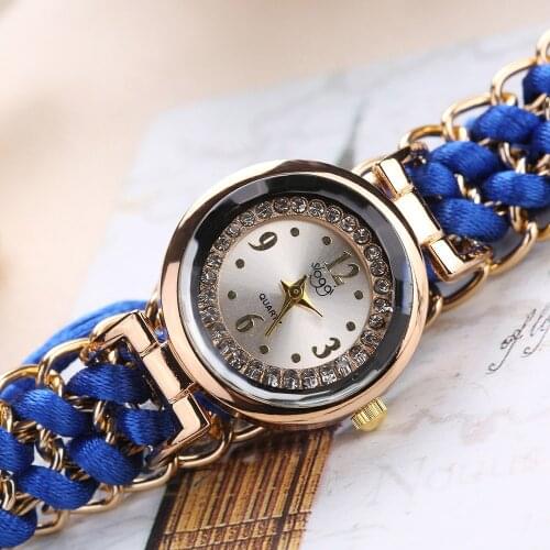 Women Bracelet Watch Knitting Band Rope Chain Watch Quartz Hand-knitted Wristwatch Retro Bracelet Watches Relogio Feminino