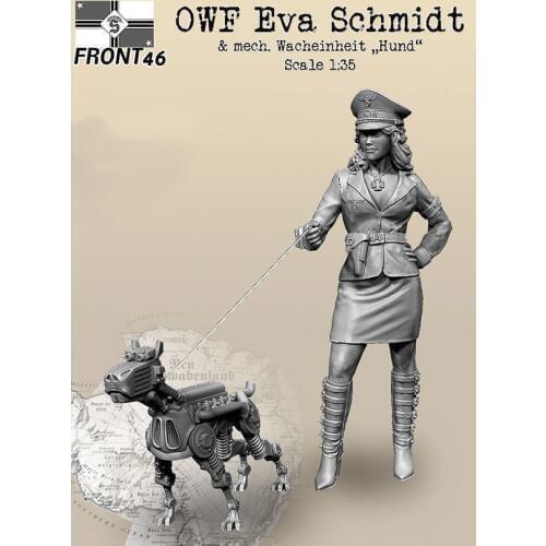 1/35 woman modern with dog fantasy toy Resin Model Miniature resin figure Unassembly Unpainted