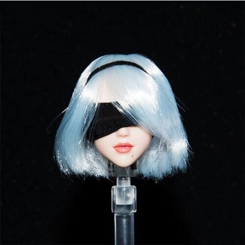 1/6 Neil Machinery Age 2b Sister Soldier Female Head Sculpt Move Eye OB Style Head Carved doll for 12'' Action Figure