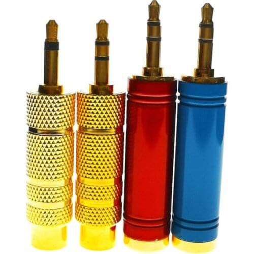 1PCS Hot new Gold 3.5MM To 6.35MM Female Adapter Headphone Adapter Plug Terminals Audio Plug