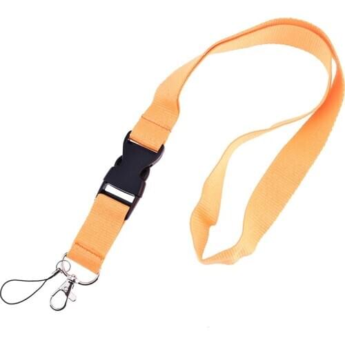 1PC Mobile Phone Lanyard Neck Straps Blank Plain Key Lanyard Badge ID Card Holders Rope Pure Color