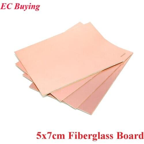 10pcs 5x7cm Single Sided Copper Clad Plate PF PCB 5*7cm Laminate Circuit Board DIY Kit Universal Fiberglass Board