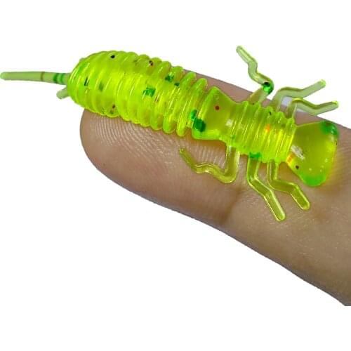 10pcs/lot 40mm 50mm new Larvae Supercontinent 10pcs8pcs4pcs new soft bait Contains odor