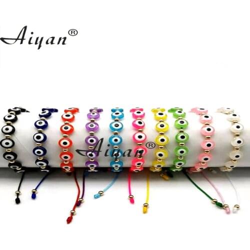 12Pieces 9MM Round Flat Resin Eyes Bracelets With Exorcism Protection Available In Variety Of Color Hang Any Accessory You Like