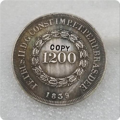 1839 Brazil 1200 Reis COPY COIN