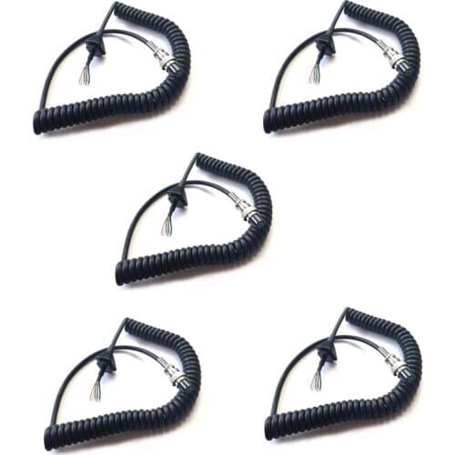Lot 5PCS 8 Pin Generic Replacement Handheld Speaker Mic Microphone Cable Cord For Alinco Radio EMS-57 EMS-53 DR635 DR620 DR435