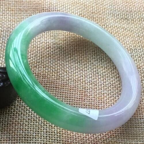 58mm Certified (Grade A)100% Natural Lavender stoneite stone Bracelet Bangle 06077