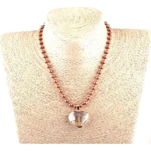 Free Shipping Fashion Bohemian Tribal Jewelry Bead Link Heart Pendan Ethnic Necklace