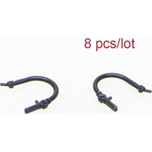 8 PCS DIY 1:87 Black Simulation With Switch Duct Head Building Kits Suitable European Model Train Ho Scale Accessories