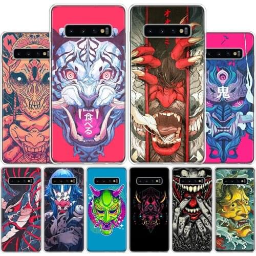 Oni Mask Art Colorful Cover Phone Case For Samsung Galaxy A51 A71 A70 A50 A40 A30 A20E A10S A41 A21 A01 A6 A7 A8 A9 Plus Coque