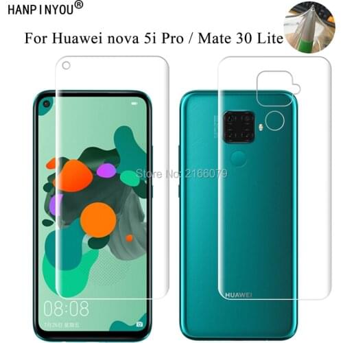 For Huawei nova 5i Pro / Mate 30 Lite 6.26" Clear TPU / Matte Anti-Fingerprints Hydrogel Full Cover Soft Screen Protector Film