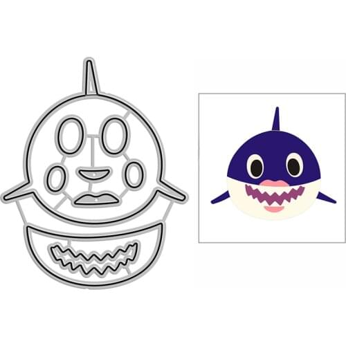 New Daddy Shark Fish Craft Embossing Mold 2021 Metal Cutting Dies for DIY Decorative Scrapbooking Album Card Making No Stamps